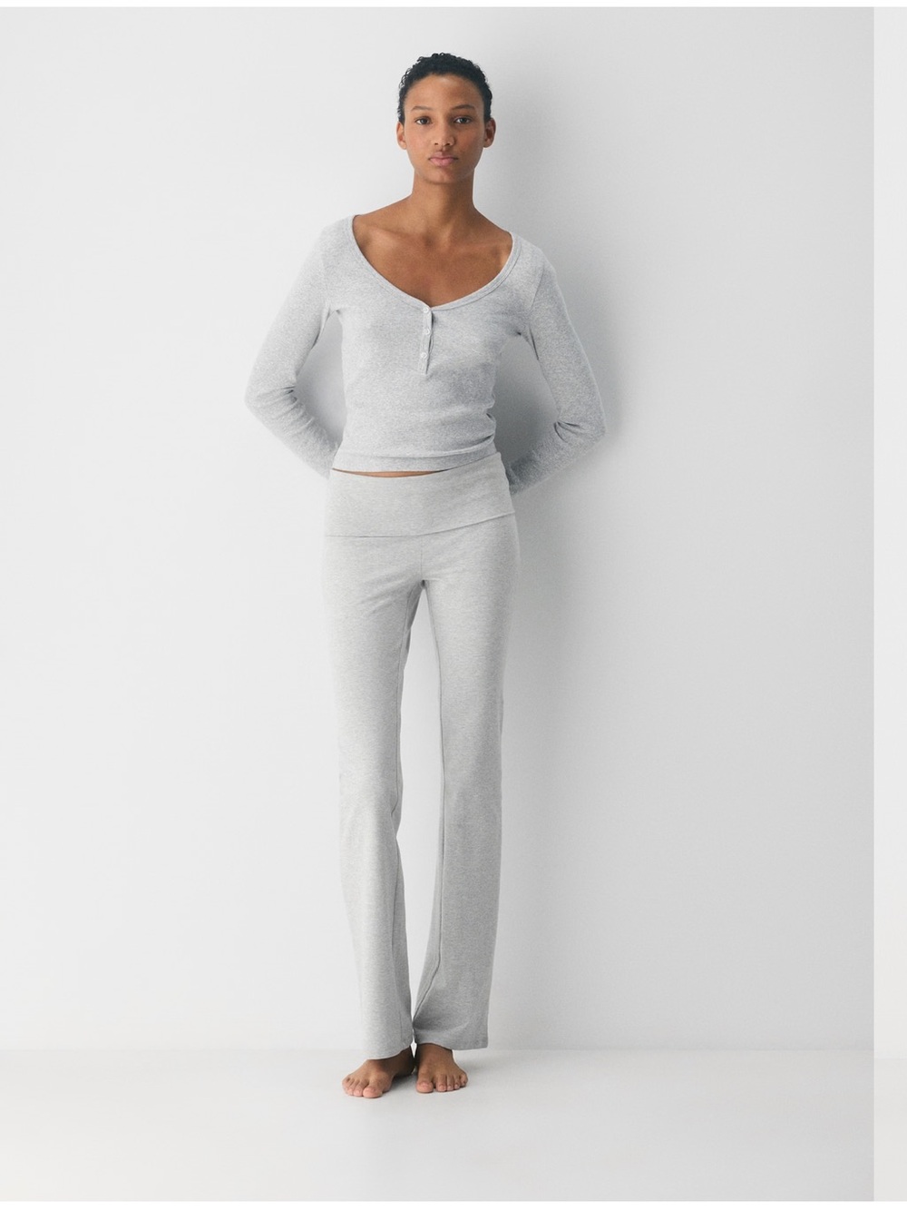 Aritzia Light Gray Lounge Leggings Pajama Pants